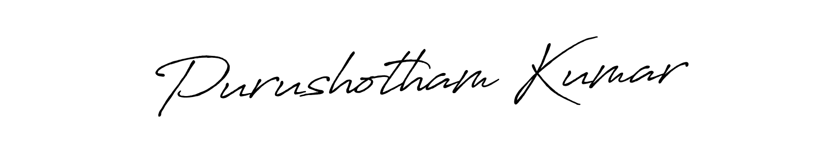 Create a beautiful signature design for name Purushotham Kumar. With this signature (Antro_Vectra_Bolder) fonts, you can make a handwritten signature for free. Purushotham Kumar signature style 7 images and pictures png