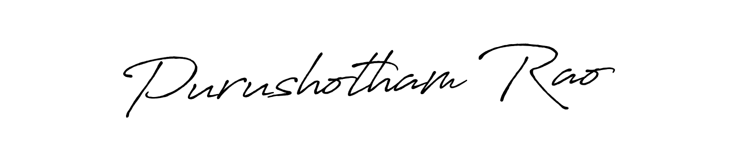 It looks lik you need a new signature style for name Purushotham Rao. Design unique handwritten (Antro_Vectra_Bolder) signature with our free signature maker in just a few clicks. Purushotham Rao signature style 7 images and pictures png