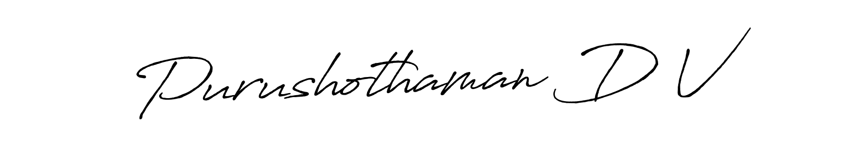 How to make Purushothaman D V signature? Antro_Vectra_Bolder is a professional autograph style. Create handwritten signature for Purushothaman D V name. Purushothaman D V signature style 7 images and pictures png