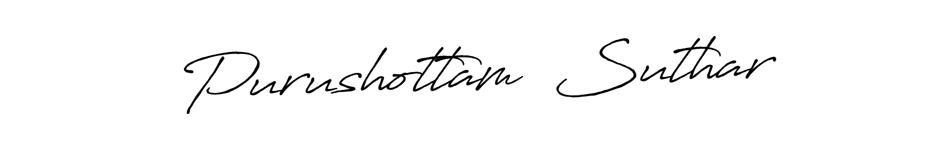 Similarly Antro_Vectra_Bolder is the best handwritten signature design. Signature creator online .You can use it as an online autograph creator for name Purushottam  Suthar. Purushottam  Suthar signature style 7 images and pictures png
