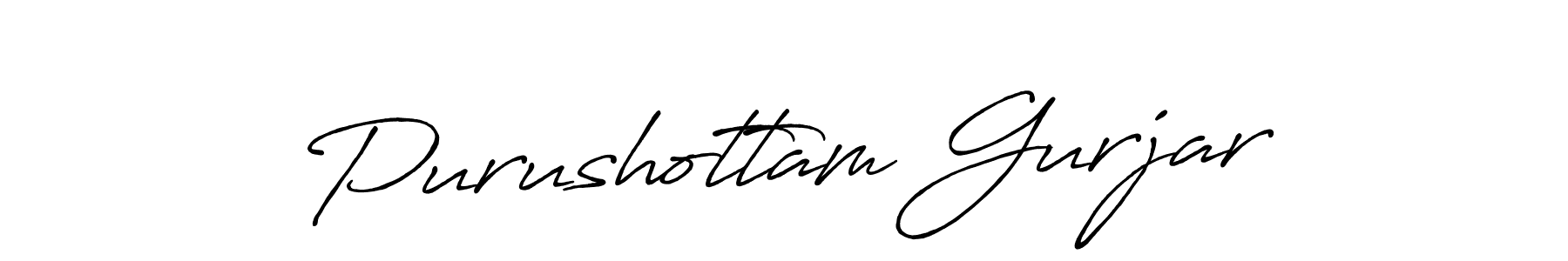 Design your own signature with our free online signature maker. With this signature software, you can create a handwritten (Antro_Vectra_Bolder) signature for name Purushottam Gurjar. Purushottam Gurjar signature style 7 images and pictures png