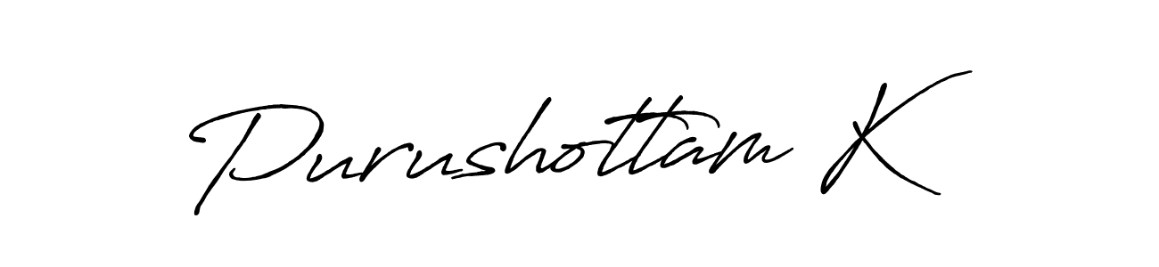 Use a signature maker to create a handwritten signature online. With this signature software, you can design (Antro_Vectra_Bolder) your own signature for name Purushottam K. Purushottam K signature style 7 images and pictures png