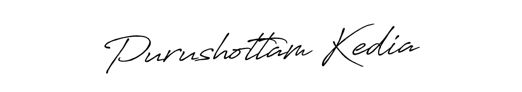 How to make Purushottam Kedia name signature. Use Antro_Vectra_Bolder style for creating short signs online. This is the latest handwritten sign. Purushottam Kedia signature style 7 images and pictures png