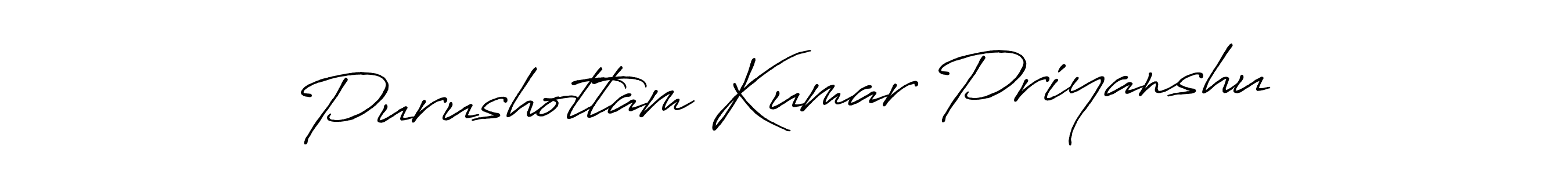 The best way (Antro_Vectra_Bolder) to make a short signature is to pick only two or three words in your name. The name Purushottam Kumar Priyanshu include a total of six letters. For converting this name. Purushottam Kumar Priyanshu signature style 7 images and pictures png