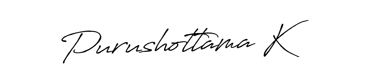 Also we have Purushottama K name is the best signature style. Create professional handwritten signature collection using Antro_Vectra_Bolder autograph style. Purushottama K signature style 7 images and pictures png