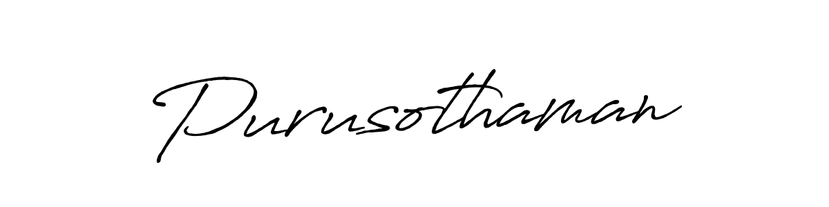 Make a beautiful signature design for name Purusothaman. With this signature (Antro_Vectra_Bolder) style, you can create a handwritten signature for free. Purusothaman signature style 7 images and pictures png