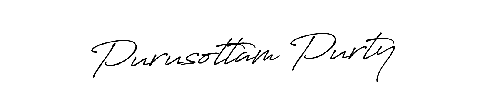 Purusottam Purty stylish signature style. Best Handwritten Sign (Antro_Vectra_Bolder) for my name. Handwritten Signature Collection Ideas for my name Purusottam Purty. Purusottam Purty signature style 7 images and pictures png