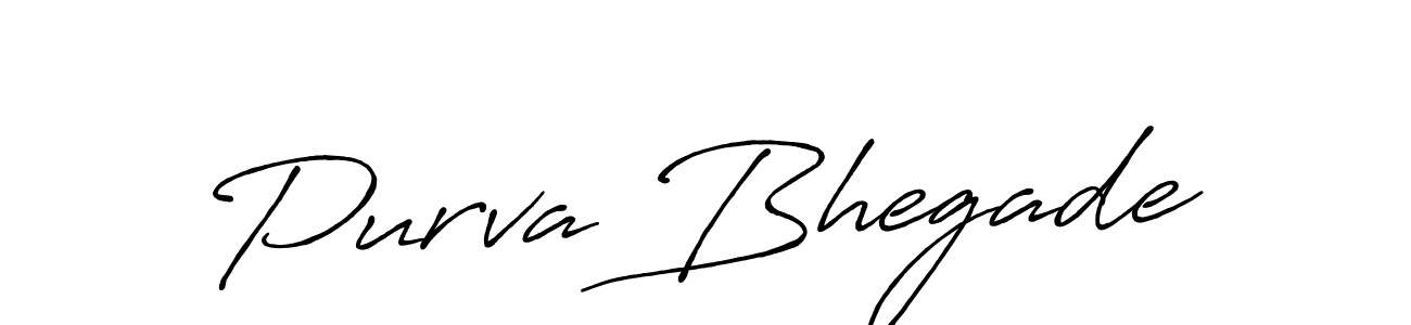 Design your own signature with our free online signature maker. With this signature software, you can create a handwritten (Antro_Vectra_Bolder) signature for name Purva Bhegade. Purva Bhegade signature style 7 images and pictures png