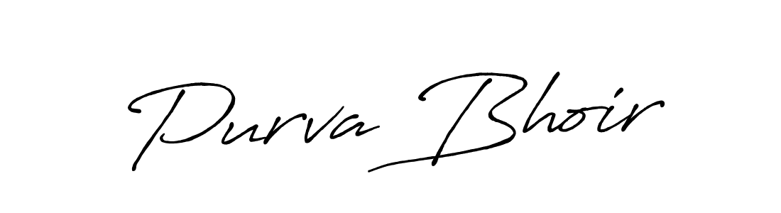 Design your own signature with our free online signature maker. With this signature software, you can create a handwritten (Antro_Vectra_Bolder) signature for name Purva Bhoir. Purva Bhoir signature style 7 images and pictures png