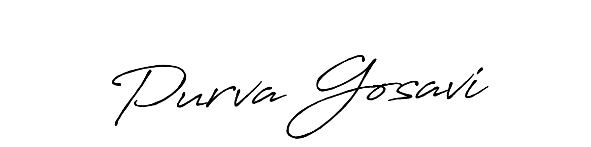 if you are searching for the best signature style for your name Purva Gosavi. so please give up your signature search. here we have designed multiple signature styles  using Antro_Vectra_Bolder. Purva Gosavi signature style 7 images and pictures png
