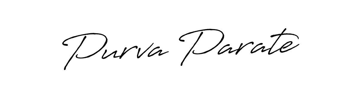 How to make Purva Parate signature? Antro_Vectra_Bolder is a professional autograph style. Create handwritten signature for Purva Parate name. Purva Parate signature style 7 images and pictures png