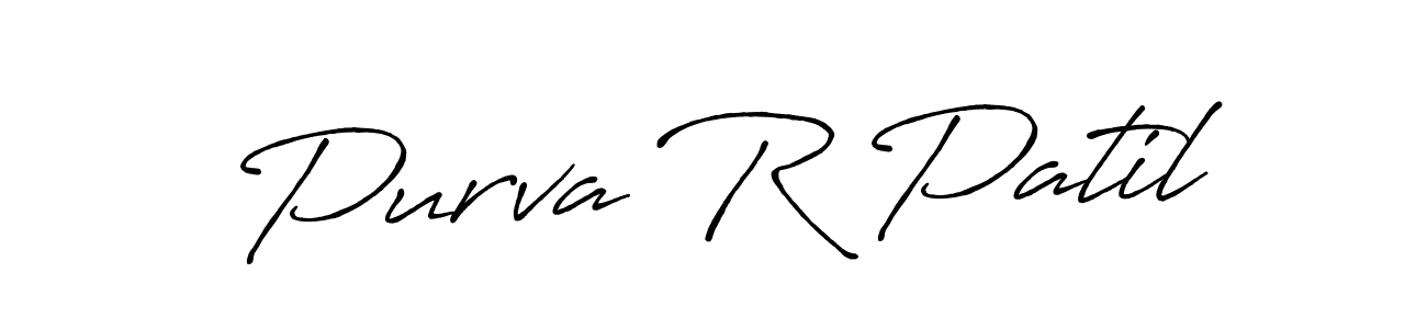 The best way (Antro_Vectra_Bolder) to make a short signature is to pick only two or three words in your name. The name Purva R Patil include a total of six letters. For converting this name. Purva R Patil signature style 7 images and pictures png