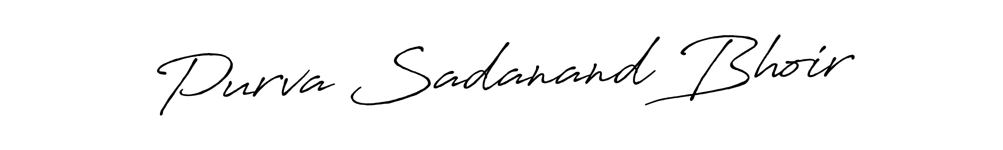 Design your own signature with our free online signature maker. With this signature software, you can create a handwritten (Antro_Vectra_Bolder) signature for name Purva Sadanand Bhoir. Purva Sadanand Bhoir signature style 7 images and pictures png