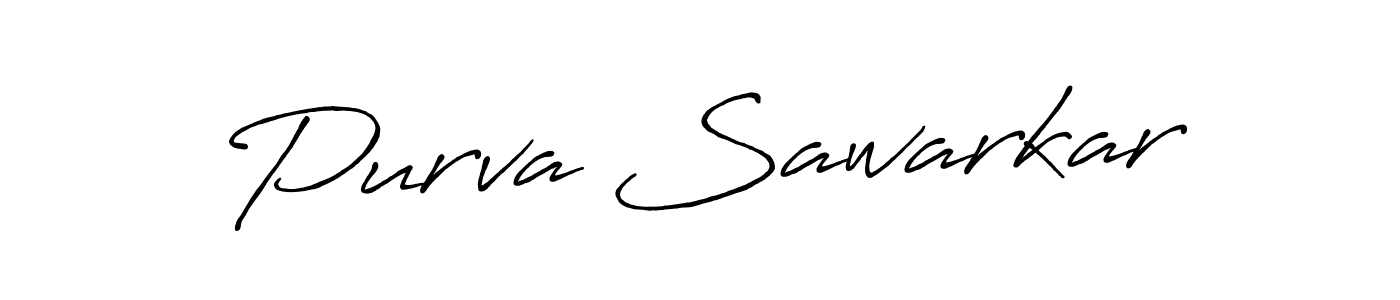 Create a beautiful signature design for name Purva Sawarkar. With this signature (Antro_Vectra_Bolder) fonts, you can make a handwritten signature for free. Purva Sawarkar signature style 7 images and pictures png