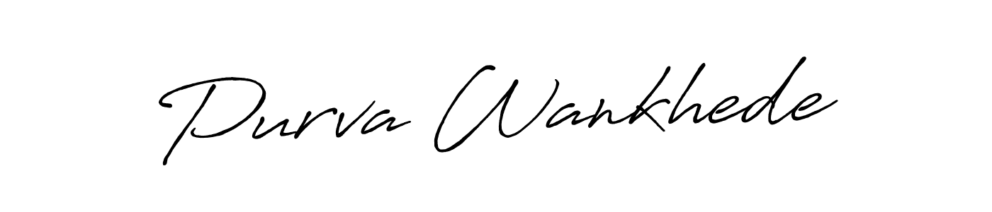 Use a signature maker to create a handwritten signature online. With this signature software, you can design (Antro_Vectra_Bolder) your own signature for name Purva Wankhede. Purva Wankhede signature style 7 images and pictures png