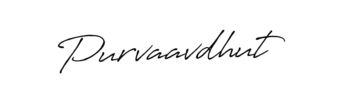Purvaavdhut stylish signature style. Best Handwritten Sign (Antro_Vectra_Bolder) for my name. Handwritten Signature Collection Ideas for my name Purvaavdhut. Purvaavdhut signature style 7 images and pictures png