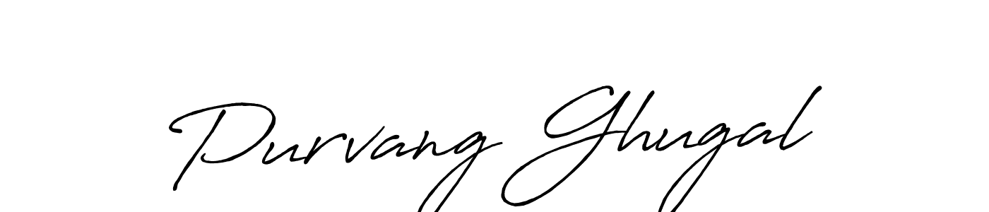 Also we have Purvang Ghugal name is the best signature style. Create professional handwritten signature collection using Antro_Vectra_Bolder autograph style. Purvang Ghugal signature style 7 images and pictures png