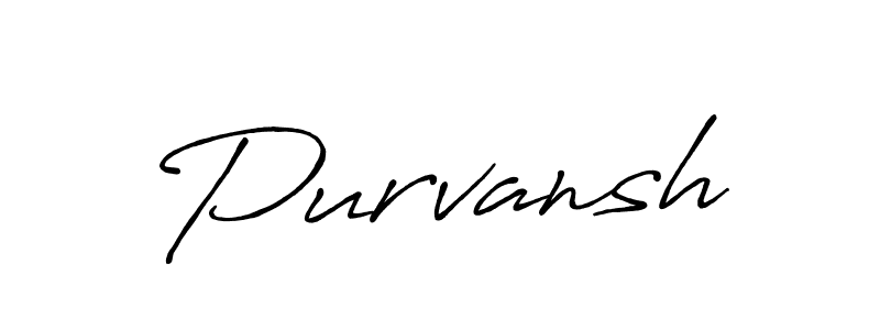 Design your own signature with our free online signature maker. With this signature software, you can create a handwritten (Antro_Vectra_Bolder) signature for name Purvansh. Purvansh signature style 7 images and pictures png