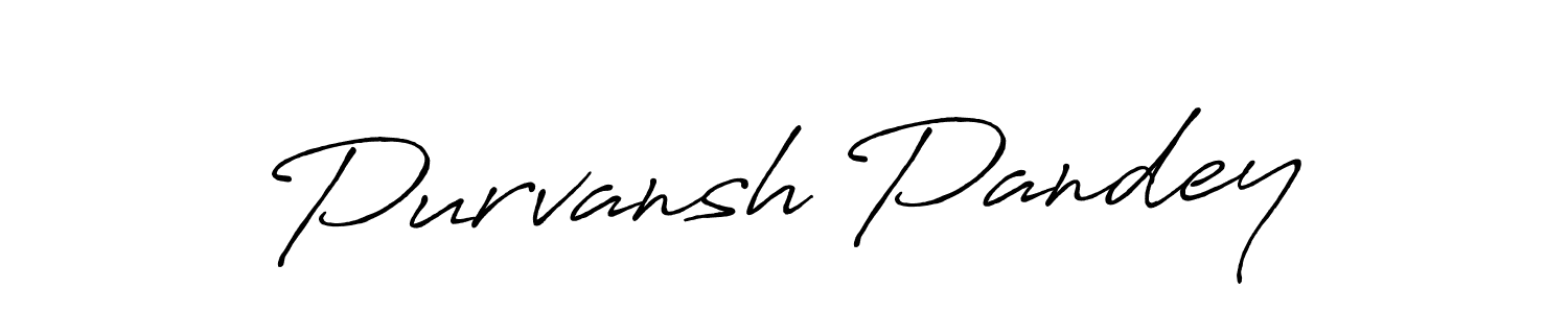 Purvansh Pandey stylish signature style. Best Handwritten Sign (Antro_Vectra_Bolder) for my name. Handwritten Signature Collection Ideas for my name Purvansh Pandey. Purvansh Pandey signature style 7 images and pictures png