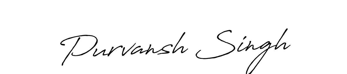 Purvansh Singh stylish signature style. Best Handwritten Sign (Antro_Vectra_Bolder) for my name. Handwritten Signature Collection Ideas for my name Purvansh Singh. Purvansh Singh signature style 7 images and pictures png