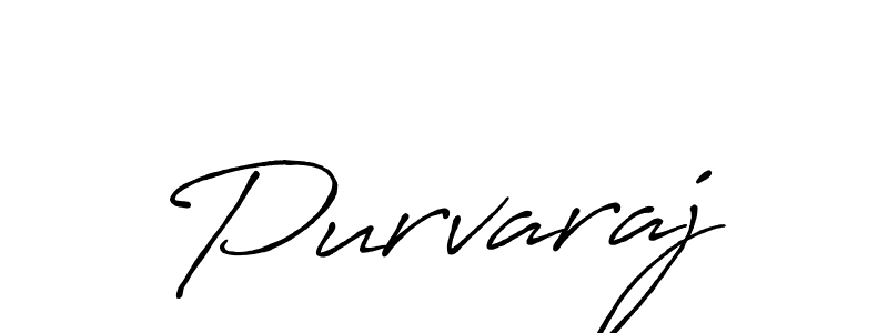 Make a beautiful signature design for name Purvaraj. With this signature (Antro_Vectra_Bolder) style, you can create a handwritten signature for free. Purvaraj signature style 7 images and pictures png