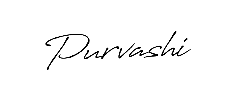 Create a beautiful signature design for name Purvashi. With this signature (Antro_Vectra_Bolder) fonts, you can make a handwritten signature for free. Purvashi signature style 7 images and pictures png