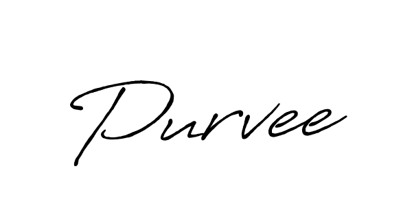 Make a beautiful signature design for name Purvee. With this signature (Antro_Vectra_Bolder) style, you can create a handwritten signature for free. Purvee signature style 7 images and pictures png