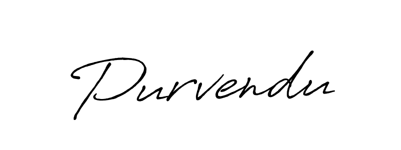 Purvendu stylish signature style. Best Handwritten Sign (Antro_Vectra_Bolder) for my name. Handwritten Signature Collection Ideas for my name Purvendu. Purvendu signature style 7 images and pictures png