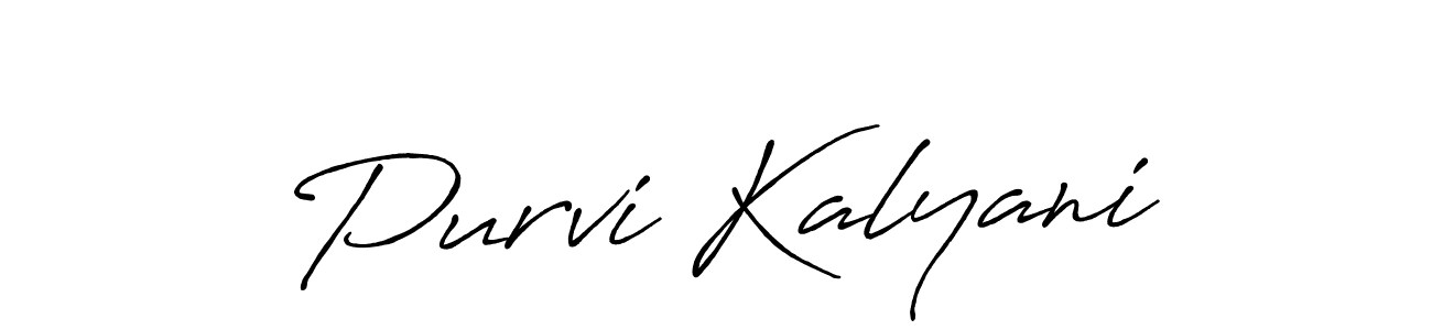 Design your own signature with our free online signature maker. With this signature software, you can create a handwritten (Antro_Vectra_Bolder) signature for name Purvi Kalyani. Purvi Kalyani signature style 7 images and pictures png