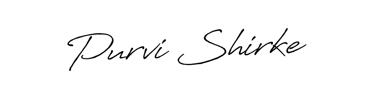 It looks lik you need a new signature style for name Purvi Shirke. Design unique handwritten (Antro_Vectra_Bolder) signature with our free signature maker in just a few clicks. Purvi Shirke signature style 7 images and pictures png