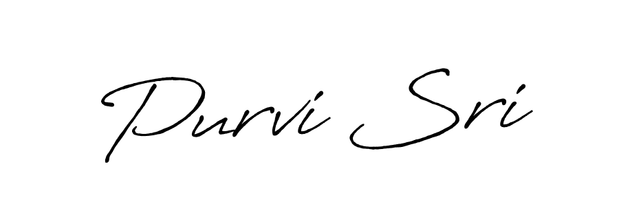 How to make Purvi Sri signature? Antro_Vectra_Bolder is a professional autograph style. Create handwritten signature for Purvi Sri name. Purvi Sri signature style 7 images and pictures png