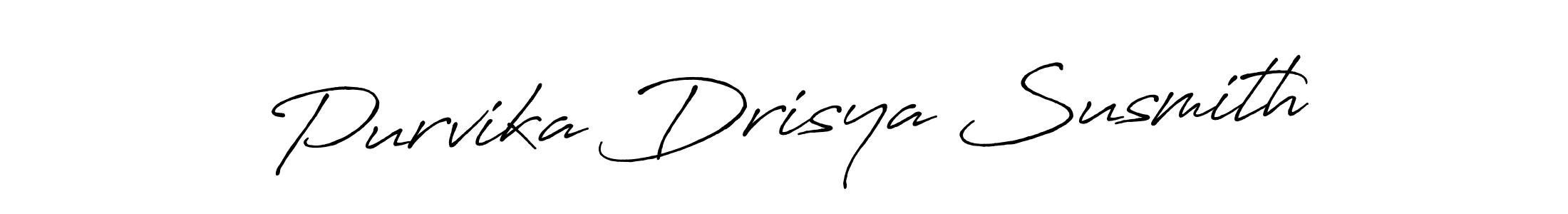 How to make Purvika Drisya Susmith signature? Antro_Vectra_Bolder is a professional autograph style. Create handwritten signature for Purvika Drisya Susmith name. Purvika Drisya Susmith signature style 7 images and pictures png