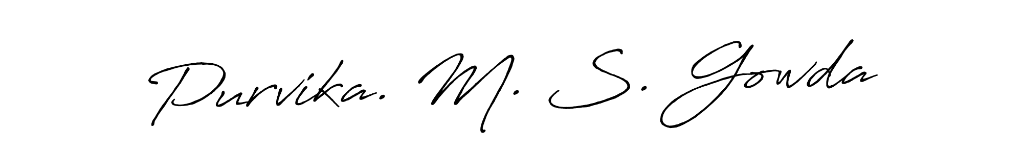 It looks lik you need a new signature style for name Purvika. M. S. Gowda. Design unique handwritten (Antro_Vectra_Bolder) signature with our free signature maker in just a few clicks. Purvika. M. S. Gowda signature style 7 images and pictures png