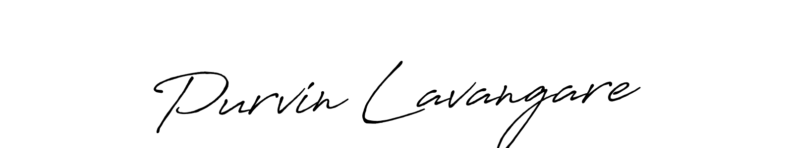 Make a beautiful signature design for name Purvin Lavangare. With this signature (Antro_Vectra_Bolder) style, you can create a handwritten signature for free. Purvin Lavangare signature style 7 images and pictures png