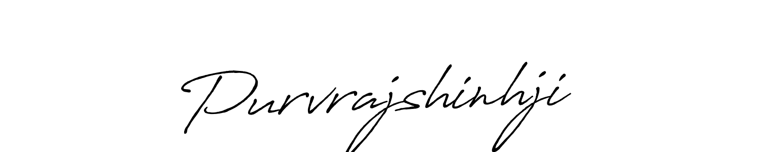 Make a beautiful signature design for name Purvrajshinhji . With this signature (Antro_Vectra_Bolder) style, you can create a handwritten signature for free. Purvrajshinhji  signature style 7 images and pictures png