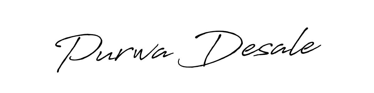 Purwa Desale stylish signature style. Best Handwritten Sign (Antro_Vectra_Bolder) for my name. Handwritten Signature Collection Ideas for my name Purwa Desale. Purwa Desale signature style 7 images and pictures png