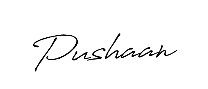 Also we have Pushaan name is the best signature style. Create professional handwritten signature collection using Antro_Vectra_Bolder autograph style. Pushaan signature style 7 images and pictures png