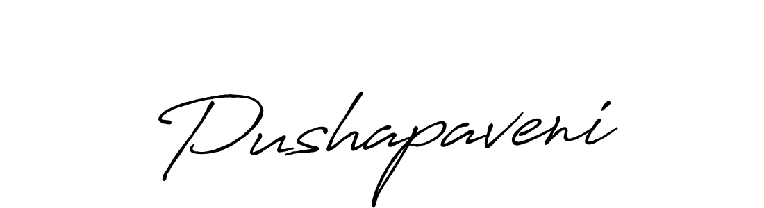 Create a beautiful signature design for name Pushapaveni. With this signature (Antro_Vectra_Bolder) fonts, you can make a handwritten signature for free. Pushapaveni signature style 7 images and pictures png