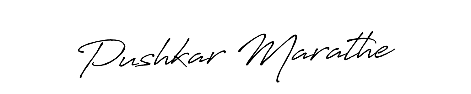 Similarly Antro_Vectra_Bolder is the best handwritten signature design. Signature creator online .You can use it as an online autograph creator for name Pushkar Marathe. Pushkar Marathe signature style 7 images and pictures png