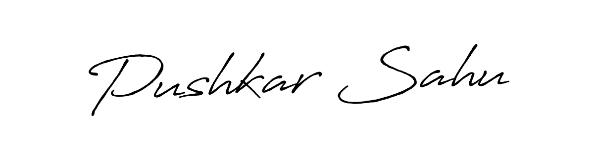 How to Draw Pushkar Sahu signature style? Antro_Vectra_Bolder is a latest design signature styles for name Pushkar Sahu. Pushkar Sahu signature style 7 images and pictures png
