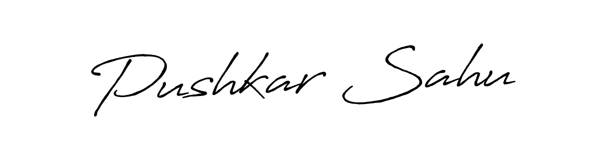 How to Draw Pushkar Sahu signature style? Antro_Vectra_Bolder is a latest design signature styles for name Pushkar Sahu. Pushkar Sahu signature style 7 images and pictures png