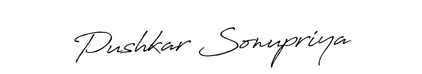 See photos of Pushkar Sonupriya official signature by Spectra . Check more albums & portfolios. Read reviews & check more about Antro_Vectra_Bolder font. Pushkar Sonupriya signature style 7 images and pictures png