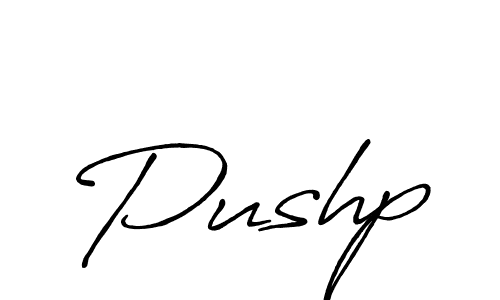 Use a signature maker to create a handwritten signature online. With this signature software, you can design (Antro_Vectra_Bolder) your own signature for name Pushp. Pushp signature style 7 images and pictures png