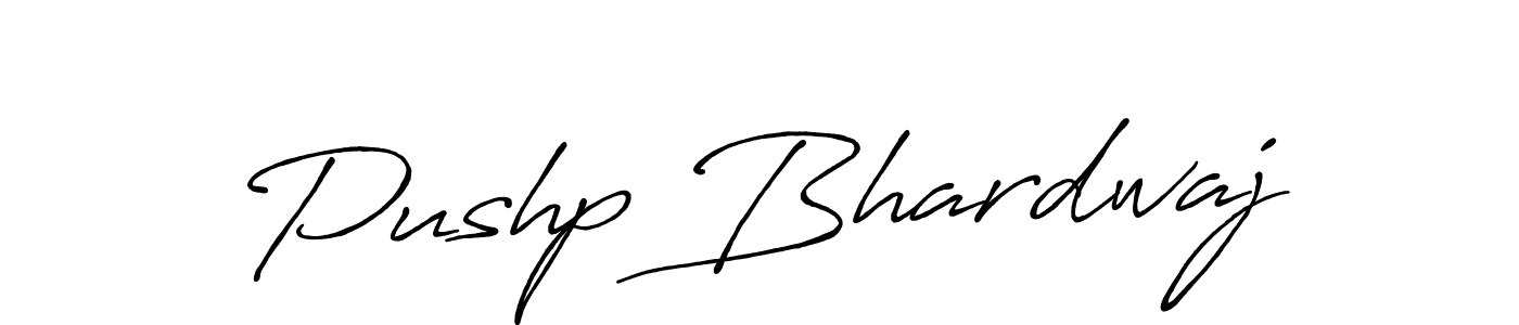 How to make Pushp Bhardwaj signature? Antro_Vectra_Bolder is a professional autograph style. Create handwritten signature for Pushp Bhardwaj name. Pushp Bhardwaj signature style 7 images and pictures png