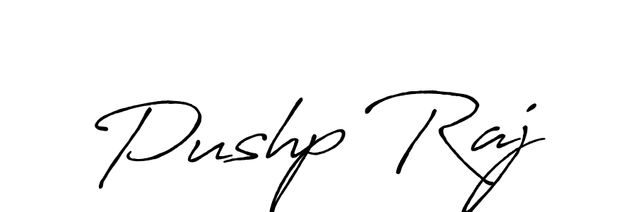 Use a signature maker to create a handwritten signature online. With this signature software, you can design (Antro_Vectra_Bolder) your own signature for name Pushp Raj. Pushp Raj signature style 7 images and pictures png