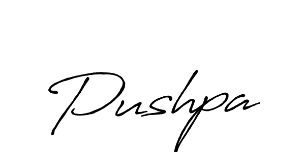 Design your own signature with our free online signature maker. With this signature software, you can create a handwritten (Antro_Vectra_Bolder) signature for name Pushpa. Pushpa signature style 7 images and pictures png