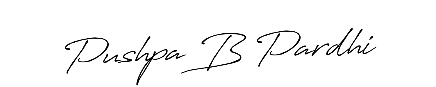 Also You can easily find your signature by using the search form. We will create Pushpa B Pardhi name handwritten signature images for you free of cost using Antro_Vectra_Bolder sign style. Pushpa B Pardhi signature style 7 images and pictures png