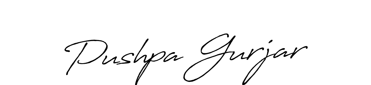 Once you've used our free online signature maker to create your best signature Antro_Vectra_Bolder style, it's time to enjoy all of the benefits that Pushpa Gurjar name signing documents. Pushpa Gurjar signature style 7 images and pictures png