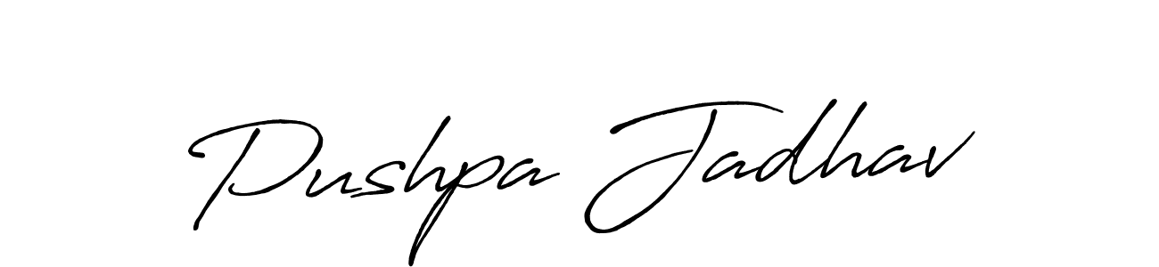 Make a beautiful signature design for name Pushpa Jadhav. Use this online signature maker to create a handwritten signature for free. Pushpa Jadhav signature style 7 images and pictures png