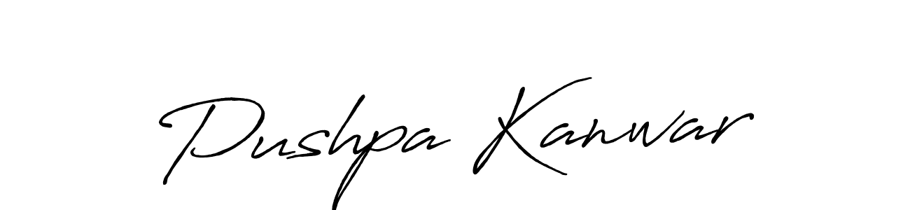 Similarly Antro_Vectra_Bolder is the best handwritten signature design. Signature creator online .You can use it as an online autograph creator for name Pushpa Kanwar. Pushpa Kanwar signature style 7 images and pictures png